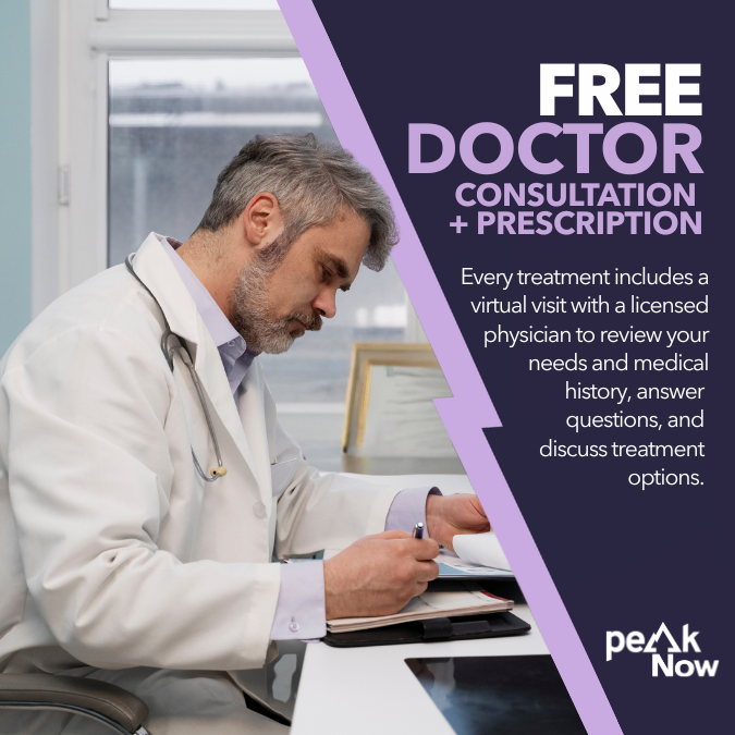 FREE doctor CONSULTATION + Prescription Every treatment includes a virtual visit with a licensed physician to review your needs and medical history, answer questions, and discuss treatment options.